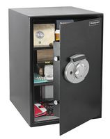 Honeywell - 2.73 Cu. Ft. Large Security Safe Digital/Dial Lock - Black - Angle