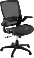Insignia™ - Ergonomic Mesh Office Chair with Adjustable Arms - Black - Angle