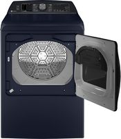 GE Profile - 7.3 Cu. Ft. Smart Electric Dryer with Fabric Refresh, Steam, and Washer Link - Sapph... - Angle