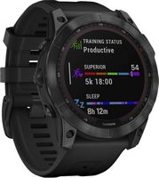 Garmin - fēnix 7X  Sapphire Solar GPS Smartwatch 51 mm Fiber-reinforced polymer - Black DLC Titanium - Angle