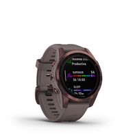 Garmin - fēnix 7S Sapphire Solar GPS Smartwatch 42 mm Fiber-reinforced polymer - Dark Bronze Tita... - Angle