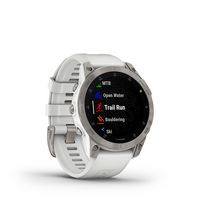 Garmin - epix (Gen 2) GPS Smartwatch 47mm Fiber-reinforced polymer - White Titanium - Angle