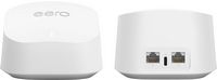 eero - 6+ AX3000 Dual-Band Mesh Wi-Fi 6 System (2-pack) - White - Angle