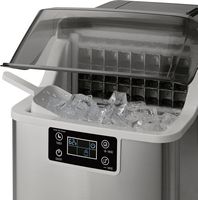 Insignia™ - Portable Clear Ice Maker with Auto Shut-off - Stainless Steel - Angle