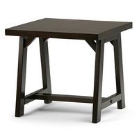 Simpli Home - Sawhorse End Table - Dark Chestnut Brown - Angle
