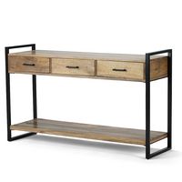 Simpli Home - Riverside Console Sofa Table - Natural - Angle