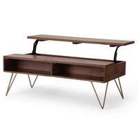 Simpli Home - Hunter Lift Top Coffee Table - Umber Brown - Angle