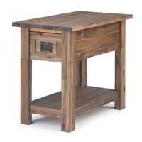 Simpli Home - Monroe Narrow Side Table - Rustic Natural Aged Brown - Angle