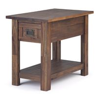 Simpli Home - Monroe Narrow Side Table - Distressed Charcoal Brown - Angle