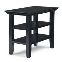 Simpli Home - Acadian Narrow Side Table - Black - Angle