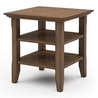 Simpli Home - Acadian End Table - Rustic Natural Aged Brown - Angle