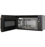 Café - 1.7 Cu. Ft. Convection Over-the-Range Microwave with Air Fry - Matte Black - Angle