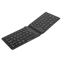 Targus - Ergonomic Foldable Bluetooth Antimicrobial Keyboard - Black - Angle
