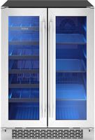 Zephyr - Brisas 24 in. 21-Bottle and 64-Can Built-In or Freestanding Dual Zone Wine and Beverage ... - Angle