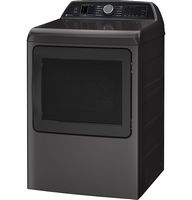 GE Profile - 7.4 Cu. Ft. Smart Gas Dryer with Steam, Sanitize Cycle and Sensor Dry - Diamond Gray - Angle