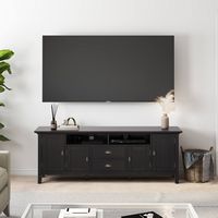 Simpli Home - Redmond SOLID WOOD 72 inch TV Media Stand in Hickory Brown For TVs up to 80 inches ... - Angle