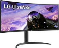 LG - 34” LED Curved UltraWide QHD 160Hz FreeSync Premium Monitor with HDR (HDMI, DisplayPort) - B... - Angle