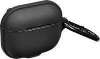 Insignia™ - Magnetic Silicone Case for Apple AirPods (3rd Generation) - Black - Angle