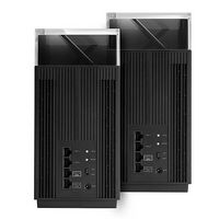 ASUS - ZenWiFi Pro AXE11000 Tri-Band WiFi 6E Mesh Wi-Fi System (2-pack) - Black - Angle