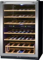 Frigidaire - 45 Bottle Two-Zone Wine Cooler - Stainless steel - Angle