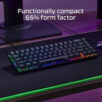 HyperX - Alloy Origins 65% Compact Wired Mechanical Aqua Tactile Switch Gaming Keyboard with RGB ... - Angle