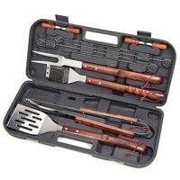 Cuisinart - 13-Piece Wooden Handle Tool Set - Stainless Steel/Brown - Angle