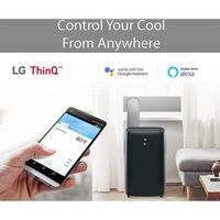 LG - 450 Sq. Ft. Smart Portable Air Conditioner - Black - Angle