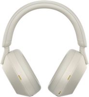 Sony - WH-1000XM5 Wireless Noise-Canceling Over-the-Ear Headphones - Silver - Angle