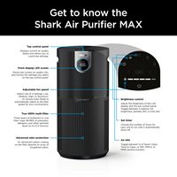 Shark - Air Purifier MAX with True NanoSeal HEPA, Cleansense IQ, Odor Lock, Cleans up to 1200 Sq.... - Angle