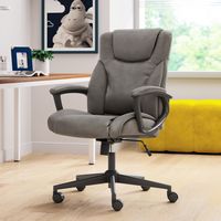 Serta - Connor Upholstered Executive High-Back Office Chair with Lumbar Support - Bonded Leather ... - Angle