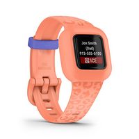 Garmin - vívofit jr. 3 Kids Fitness Tracker - Peach Leopard - (2016) - Angle