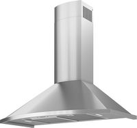 Zephyr - 36 inches - Convertible - Wall Range Hood - Stainless Steel - Angle