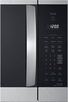 LG - 2.1 Cu. Ft. Over-the-Range Smart Microwave with Sensor Cooking and ExtendaVent 2.0 - Stainle... - Angle