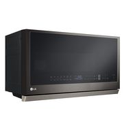 LG - 2.1 Cu. Ft. Over-the-Range Smart Microwave with Sensor Cooking and ExtendaVent 2.0 - Black S... - Angle