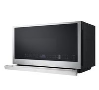 LG - 2.1 Cu. Ft. Over-the-Range Smart Microwave with Sensor Cooking and ExtendaVent 2.0 - Stainle... - Angle