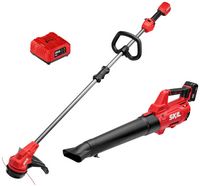 Skil - 20-Volt 13-Inch Cutting Diameter Brushless Grass Trimmer and 400 CFM Leaf Blower (1 x 4.0A... - Angle