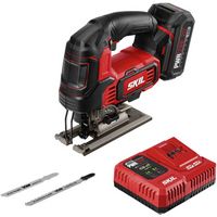 Skil - PWR CORE 20 Brushless 20V Jigsaw Kit with Battery and PWR JUMP Charger - Red - Angle