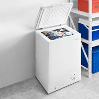 Insignia™ - 3.5 Cu. Ft. Garage-Ready Chest Freezer - White - Angle