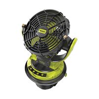 Sun Joe - 24-Volt iON+ Cordless Indoor/Outdoor Misting Fan Kit - Black - Angle