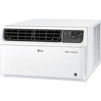 LG - 12,000 BTU Dual Inverter Smart Window Air Conditioner - White - Angle