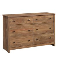 Sauder - River Ranch 6 Drawer Dresser - Grand Walnut - Angle