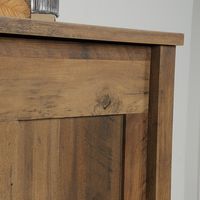 Sauder - Pine Sliding 2-Door Storage Cabinet - Brown - Angle