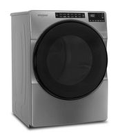 Whirlpool - 7.4 Cu. Ft. Stackable Gas Dryer with Wrinkle Shield - Chrome Shadow - Angle