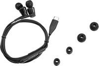 Insignia™ - USB-C Wired Earbud Headphone - Black - Angle