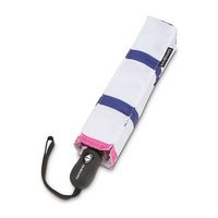 Samsonite - Compact Auto Open/Close Umbrella - White/Blue/Pink Stripe - Angle