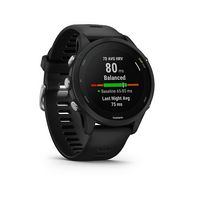 Garmin - Forerunner 255 Music GPS Smartwatch 46 mm Fiber-reinforced polymer - Black - Angle