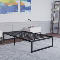 Flash Furniture - Bentley King Platform Bed - Black - Angle