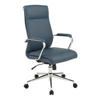 Office Star Products - High Back Antimicrobial Fabric Chair - Dillon Blue - Angle