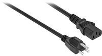 Insignia™ - 6’ AC Power Cable - Black - Angle