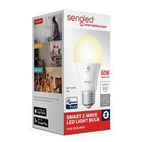 Sengled - Zwave A19 800 Lumens Wi-Fi 8.7W LED Bulb - White - Angle